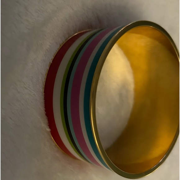 Like New Kate Spade New York Multi-Stripe Slip-On Bangle OS - Picture 11 of 12